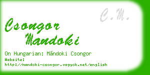 csongor mandoki business card