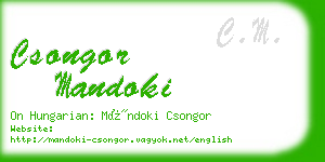 csongor mandoki business card